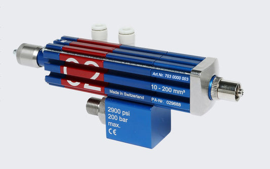 Das Abnox Dosierventil der Baugröße C2 ist für Dosiervolumen von 10mm³ bis 200mm³ geeignet.