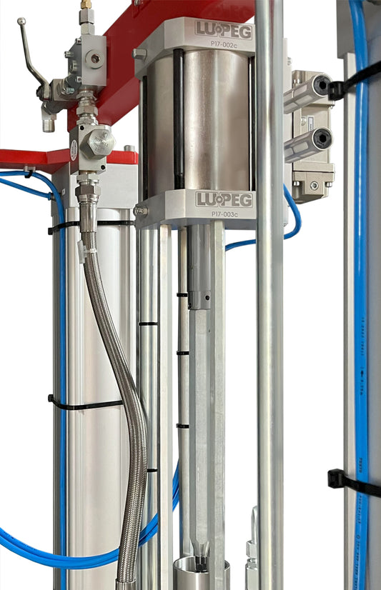 Pneumatischer Antrieb unserer Schöpfkolbenpumpe