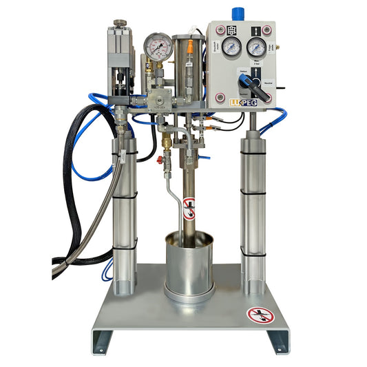 Die Fasspumpe GP1 für Fette aus Kartuschen, 1Kg Dosen oder kleine Eimer bis 15 kg wir eingesetzt um Dosierventile oder einzelne Arbeitsplätze zu versorgen oder 